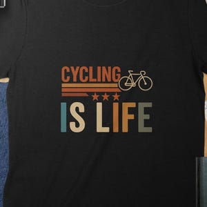 Cycling Is Life T-Shirt, Mug, Bicycle Lover Gift, Unisex Tee, Women&#39;s, Glossy Mug, Cycling Quote, Biker Apparel, Cycle Enthusiast