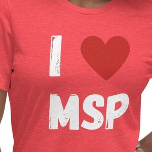 I Love MSP Shirt - Minneapolis, St. Paul - Women&#39;s Relaxed Cotton T-Shirt - Fun Minnesota Gift Idea