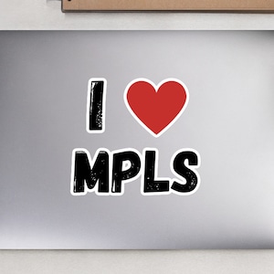 I Love MPLS Aufkleber - Fun Minneapolis Lover - Laptop, Wasserflasche, Autoaufkleber