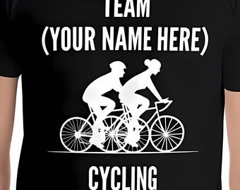 Personalized Team Cycling Short-Sleeve Unisex Cotton T-Shirt - Fun Bicycle Team Gift