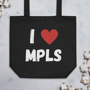I Love MPLS Tragetasche: Umweltfreundliche Bio-Baumwolle Minneapolis Geschenk