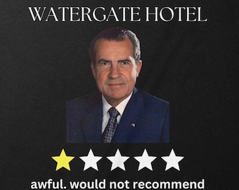 Funny Richard Nixon One Star Review Graphic Cotton Tee - Political Humor