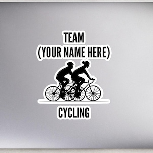 Personalized Team Cycling Sticker: Bubble-Free Vinyl Decal