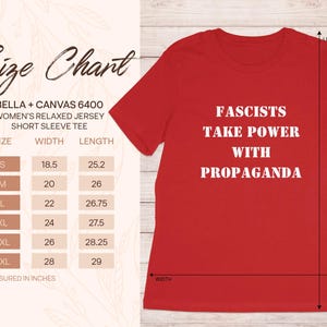 Political Shirt - Fascists Take Power From Propaganda Tee, Mug, Political Statement ,Anti Fascism TShirt, Mug, Awareness T Shirt