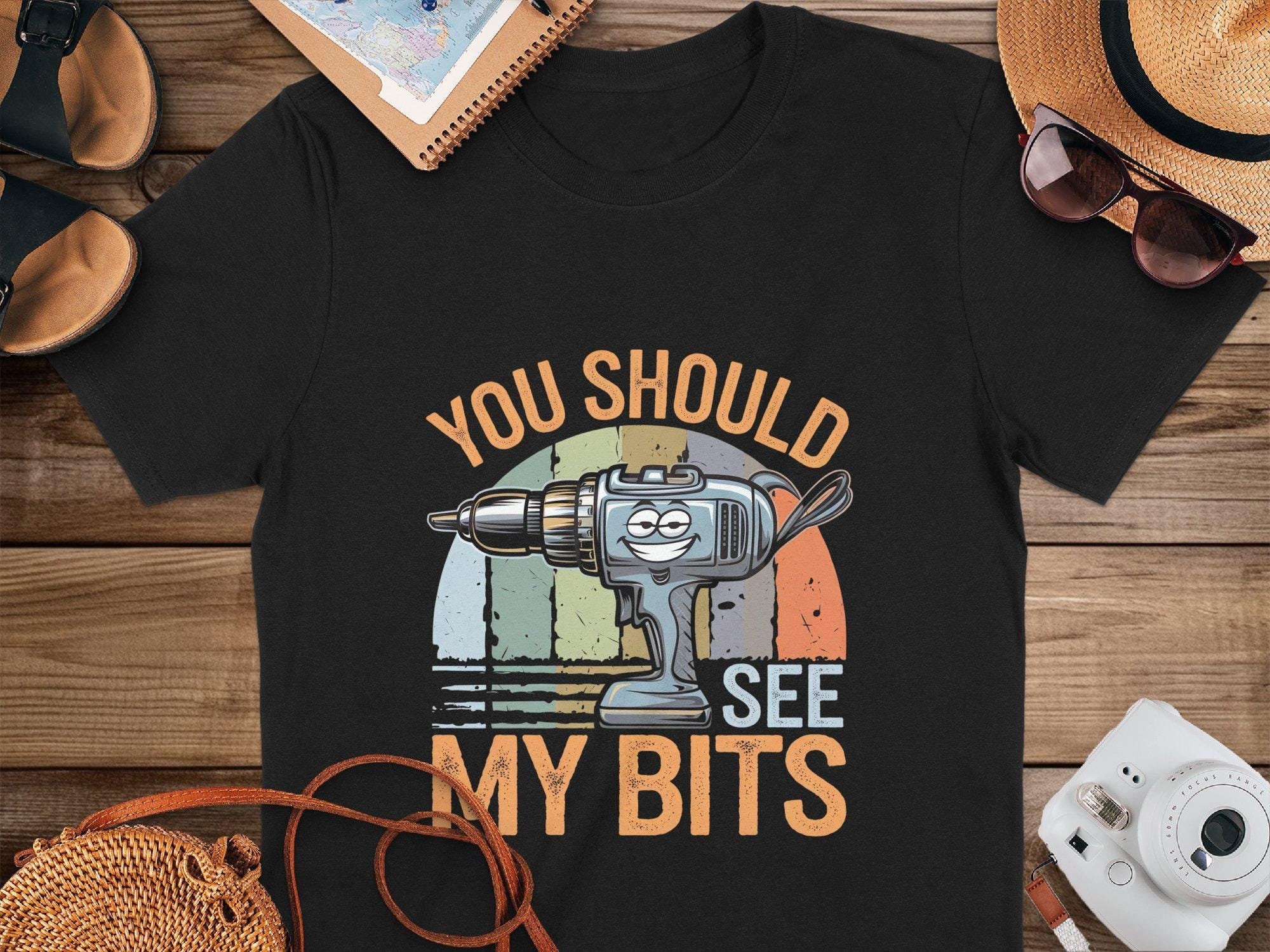 Funny Handyman T-Shirt: You Should See My Bits, Carpenter Gift - Unisex or Women's Tee