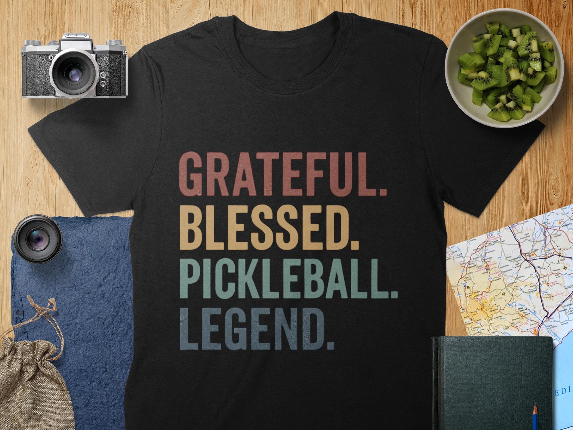 Grateful Blessed Pickleball Legend T-Shirt: Funny Sports Gift - Unisex or Women's Tee