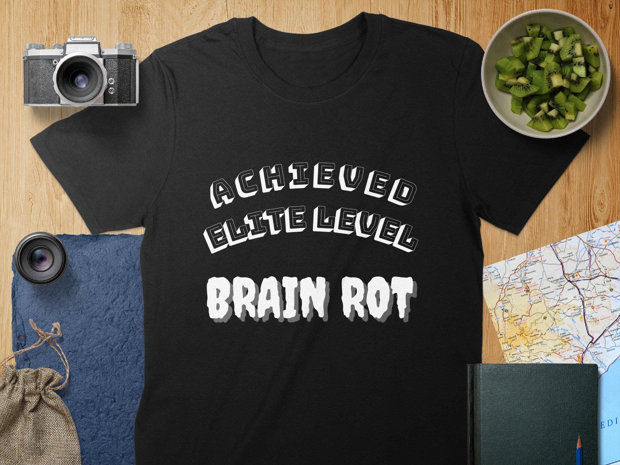 Achieved Elite Level Brain Rot T-Shirt: Funny Unisex or Women's Graphic Tee