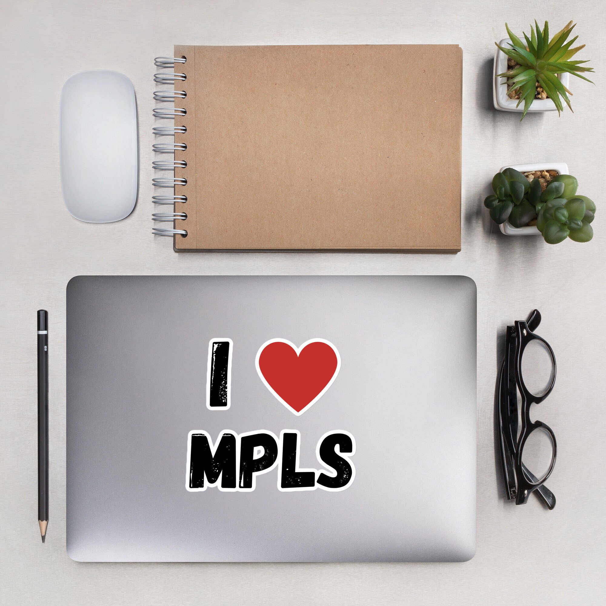 I Love MPLS Sticker - Fun Minneapolis Lover - Laptop, Water Bottle, Car Sticker