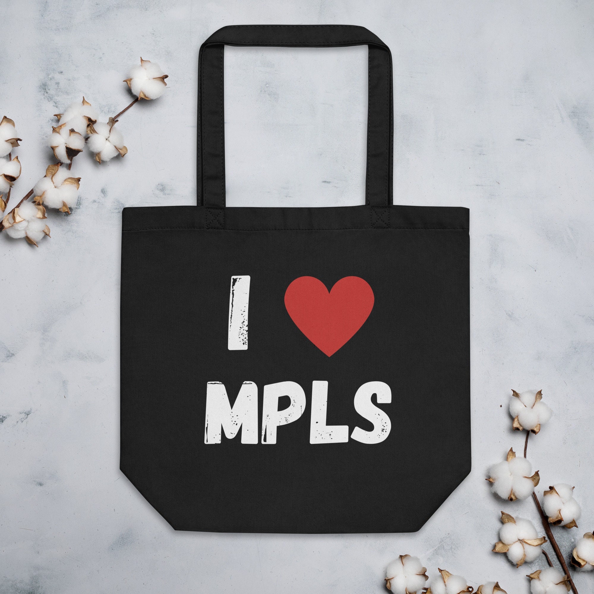 I Love MPLS Tote Bag: Eco-Friendly Organic Cotton Minneapolis Gift