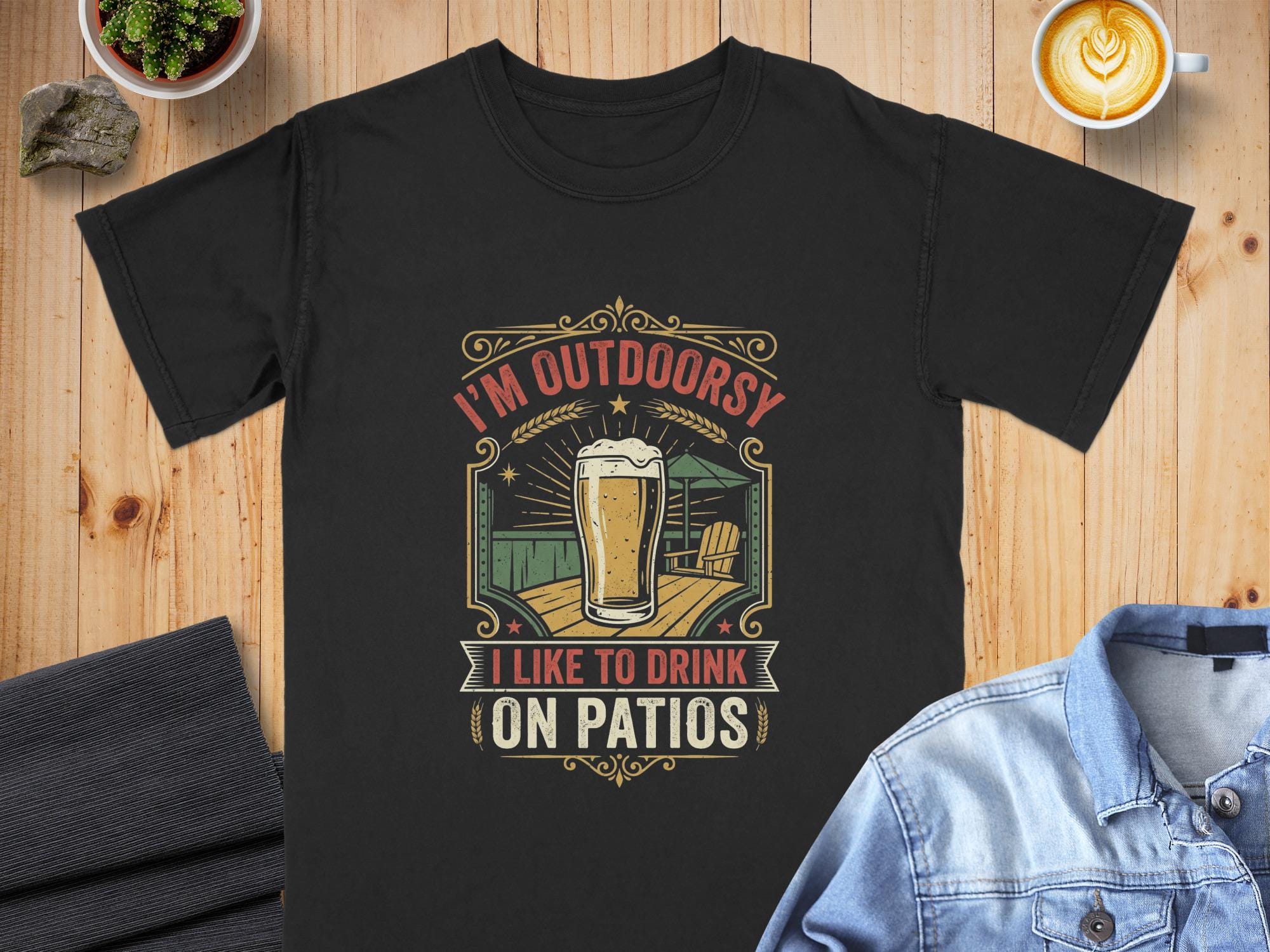 Funny Drinker Tee: "I'm Outdoorsy - I Like To Drink On Patios" Comfort Colors Cotton T-Shirt