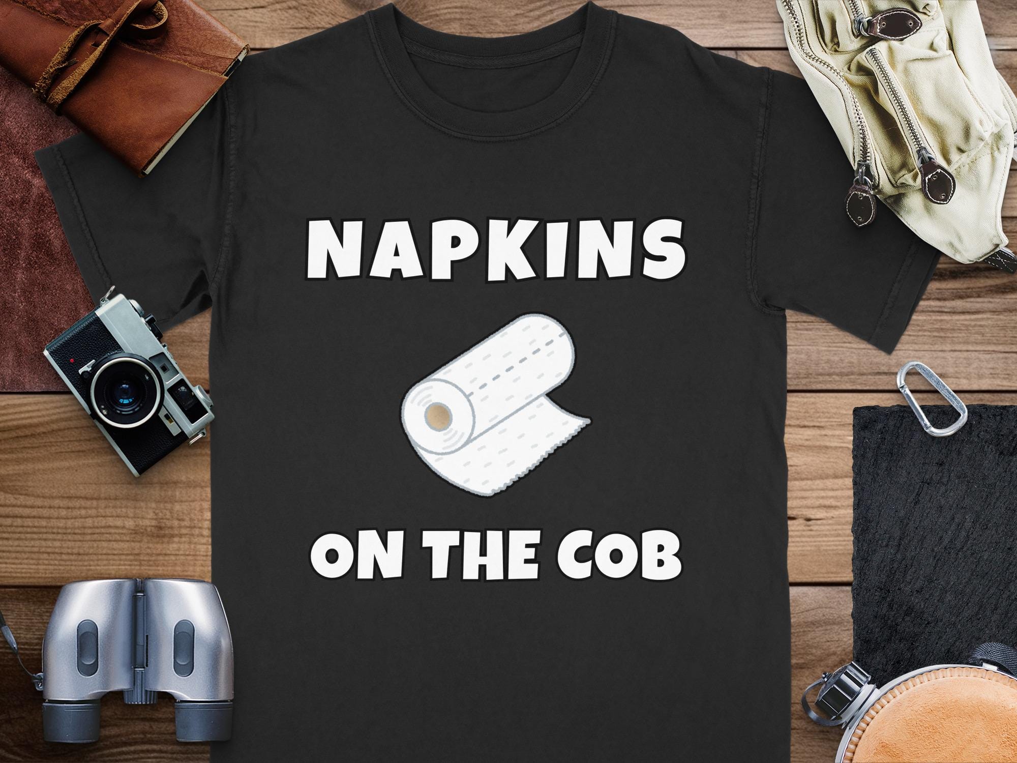 Napkins On The Cob Tee: Funny Food Pun Comfort Colors Shirt
