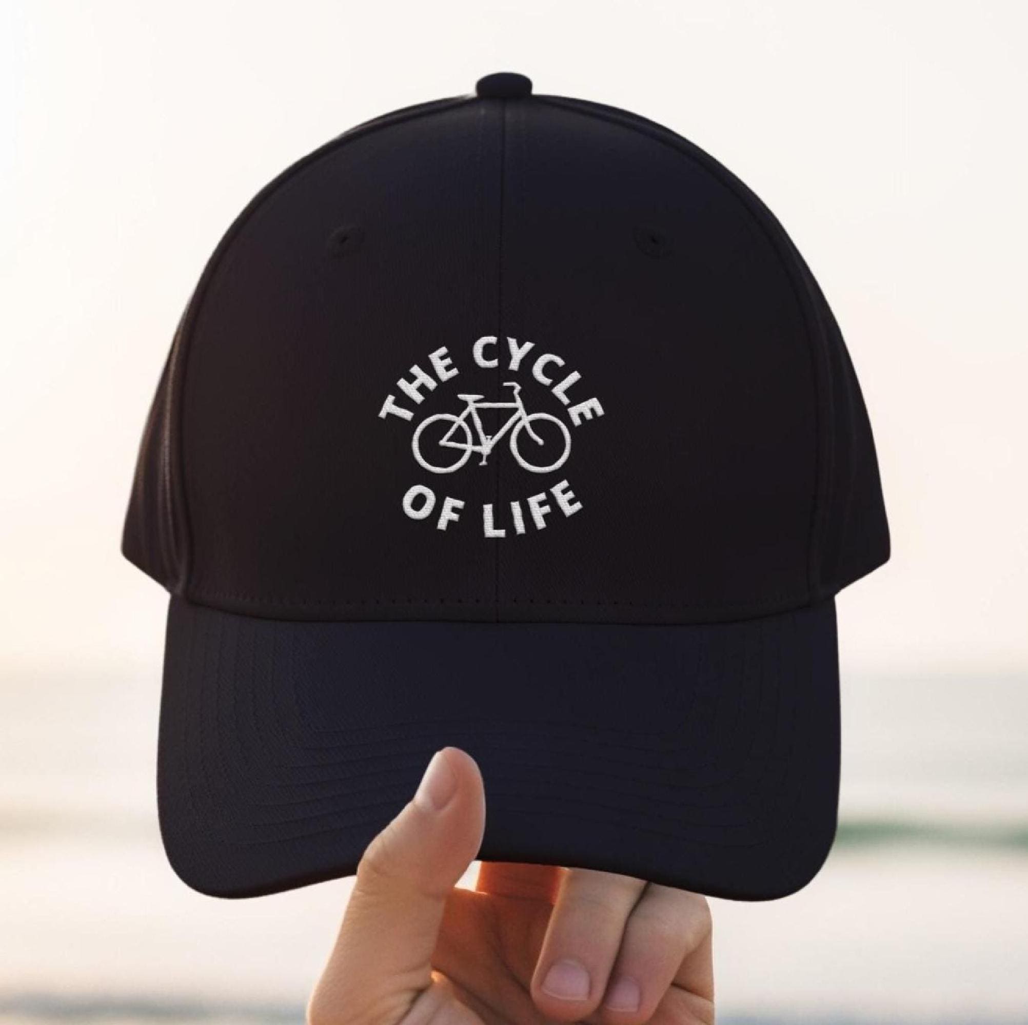 Cycle of Life Biking Cap: Funny Bicycle Lover Gift