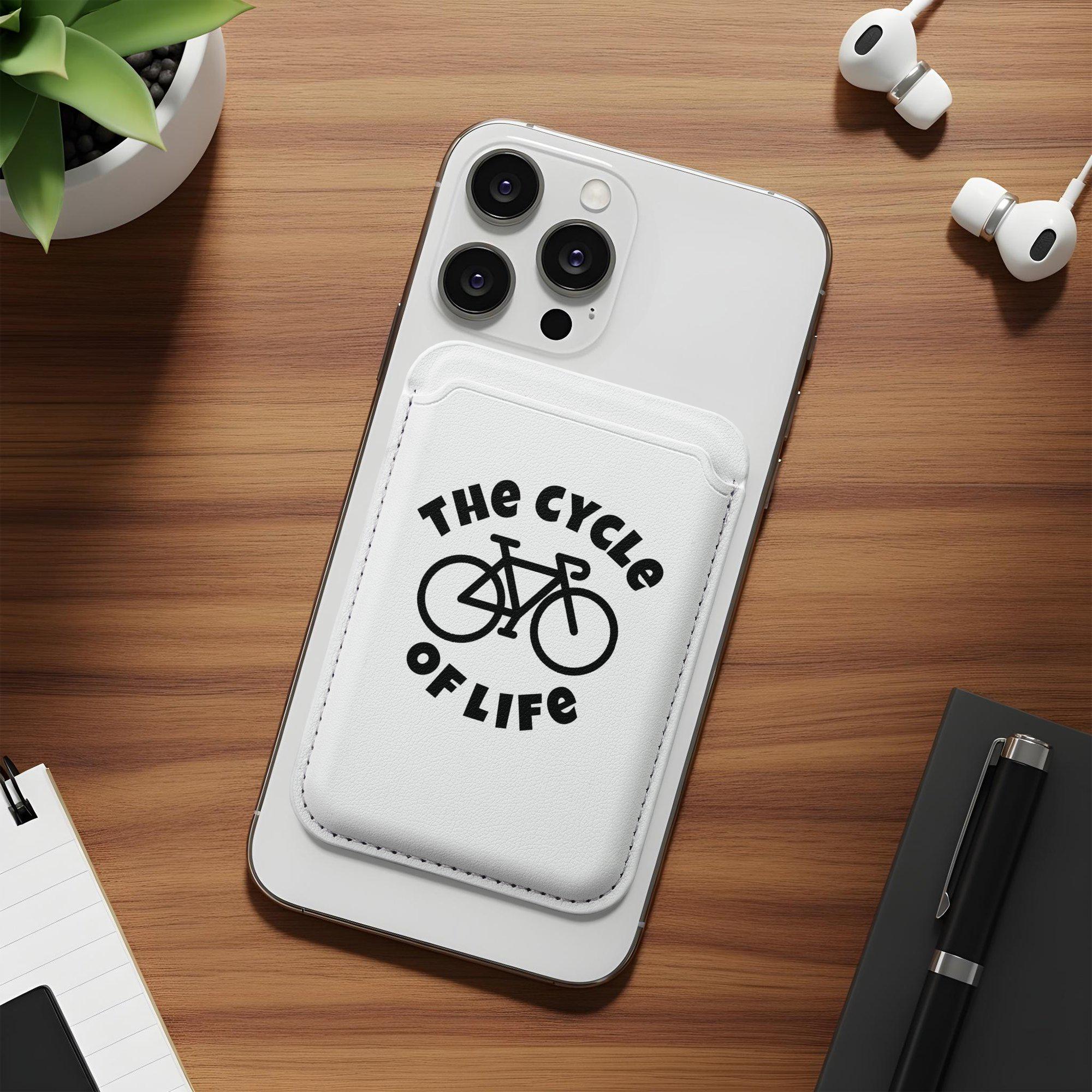 Cycle of Life Bike Design - Vegan Leather MagSafe Wallet