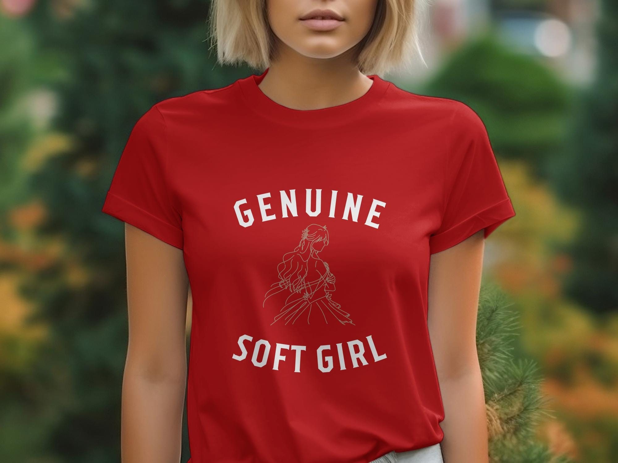 Genuine Soft Girl T-Shirt, Trendy Graphic Tee, Minimalist Fashion