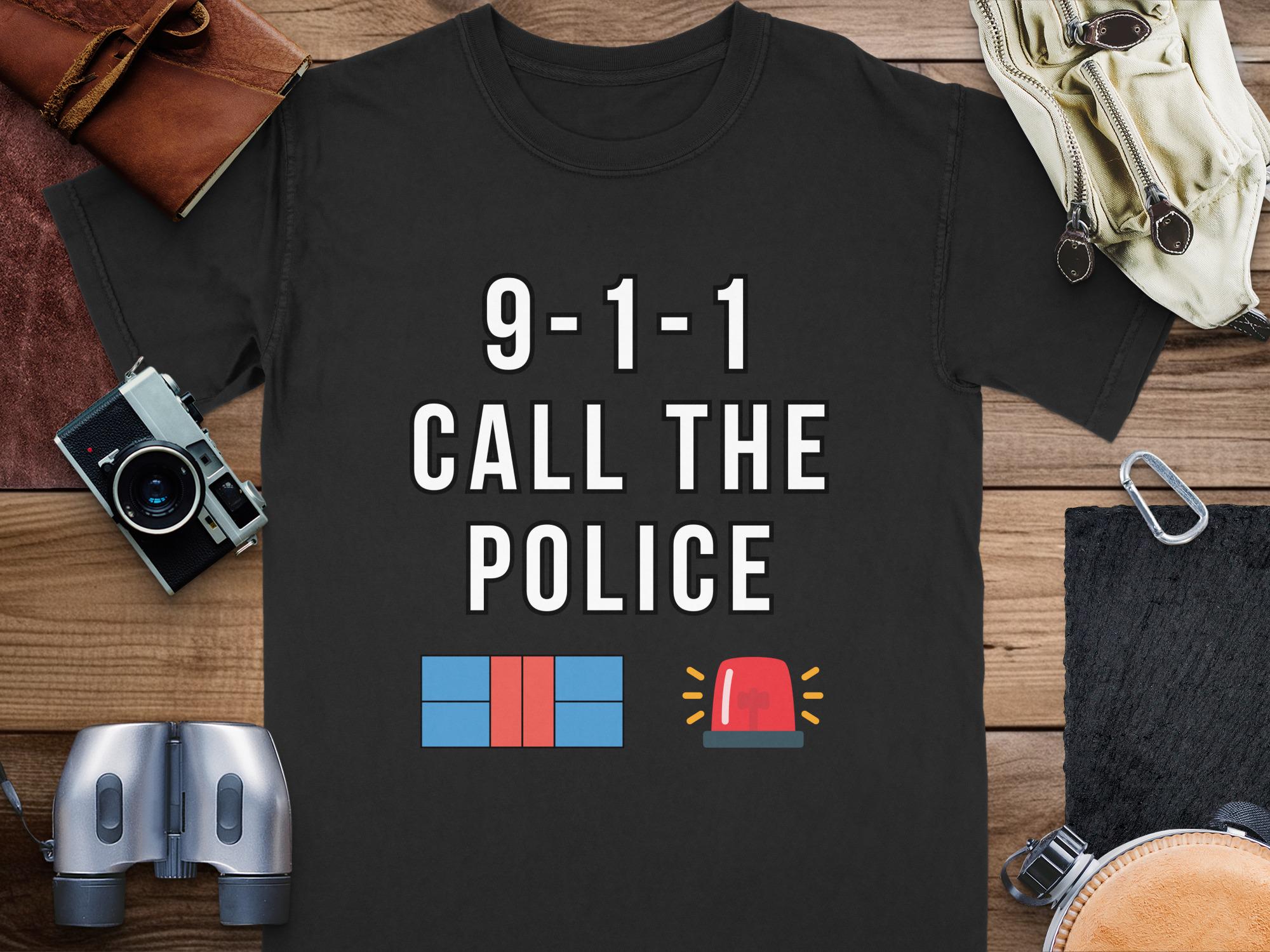 Funny Pickleball T-Shirt: 9-1-1 Call The Police - Comfort Colors