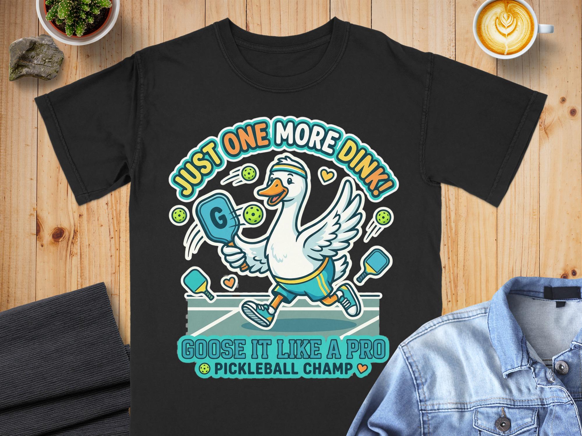 Funny Goose Pickleball T-Shirt, Just One More Dink Comfort Colors Cotton Tee