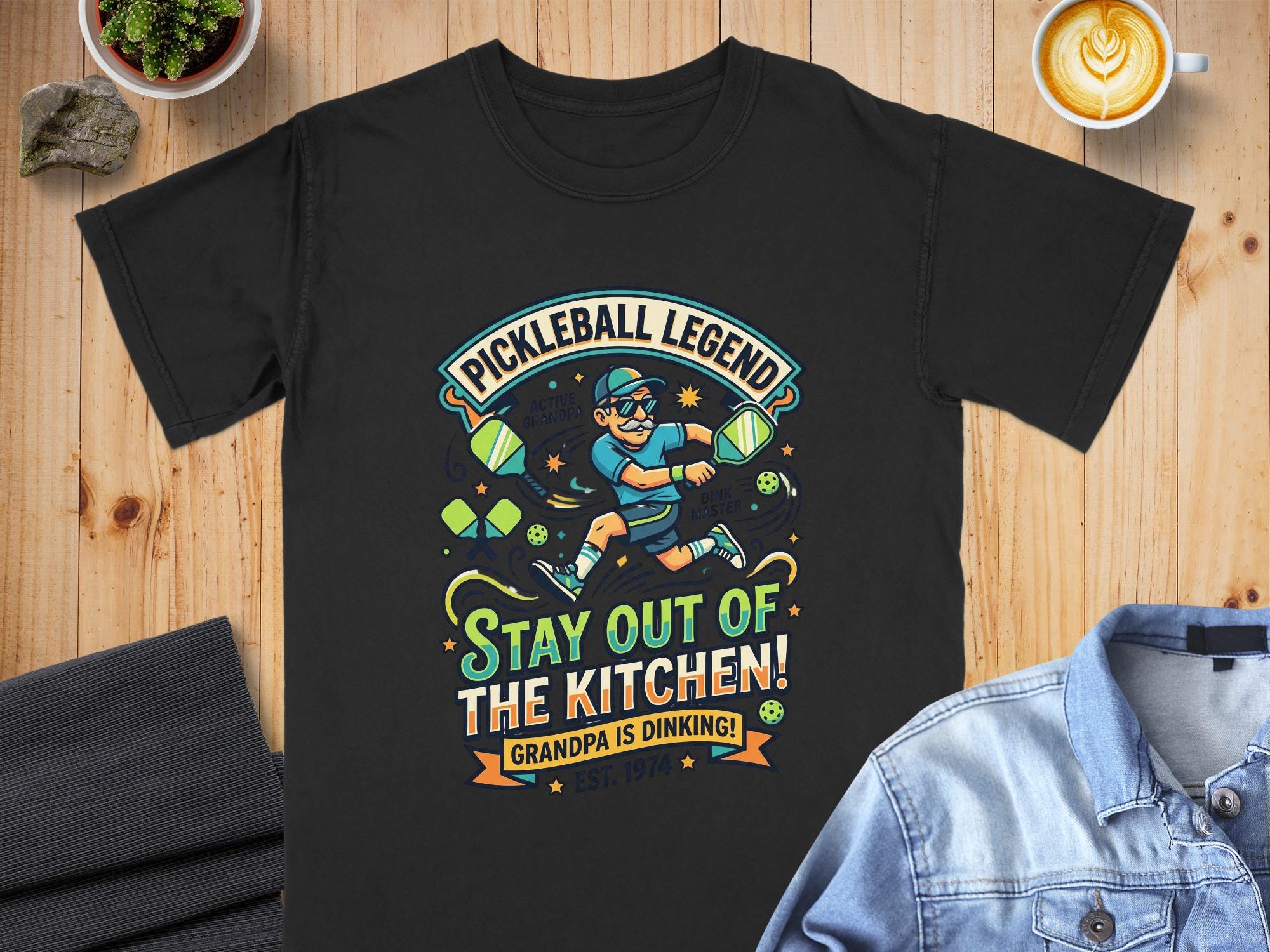 Pickleball Grandpa T-Shirt, Dink Master Legend, Stay Out Kitchen Tee