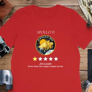 Apollo 13 Mission Review T-shirt: Retro NASA Graphic Unisex or Women's ...