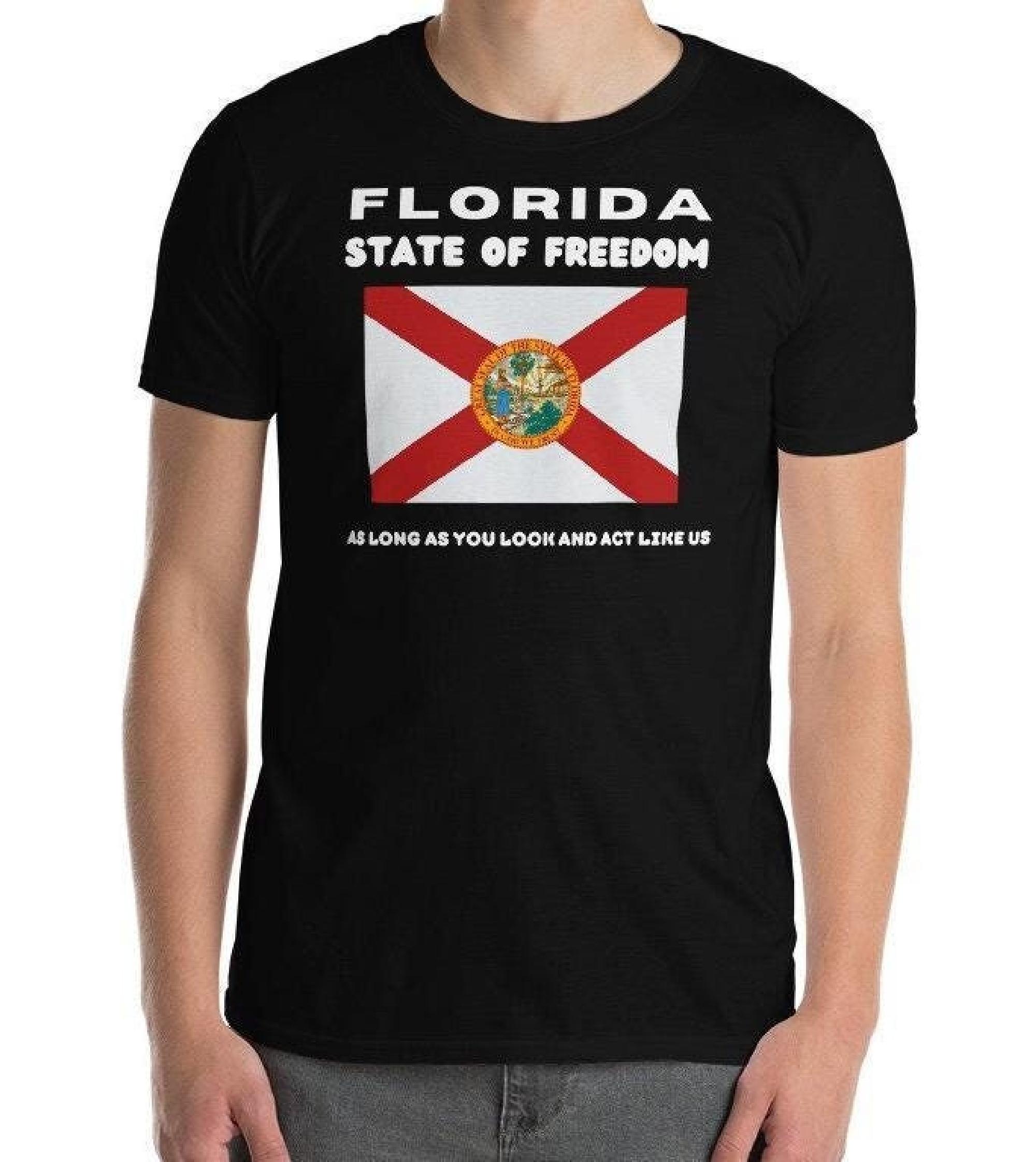 Florida State of Freedom T-Shirt: Unisex Cotton Political Tee