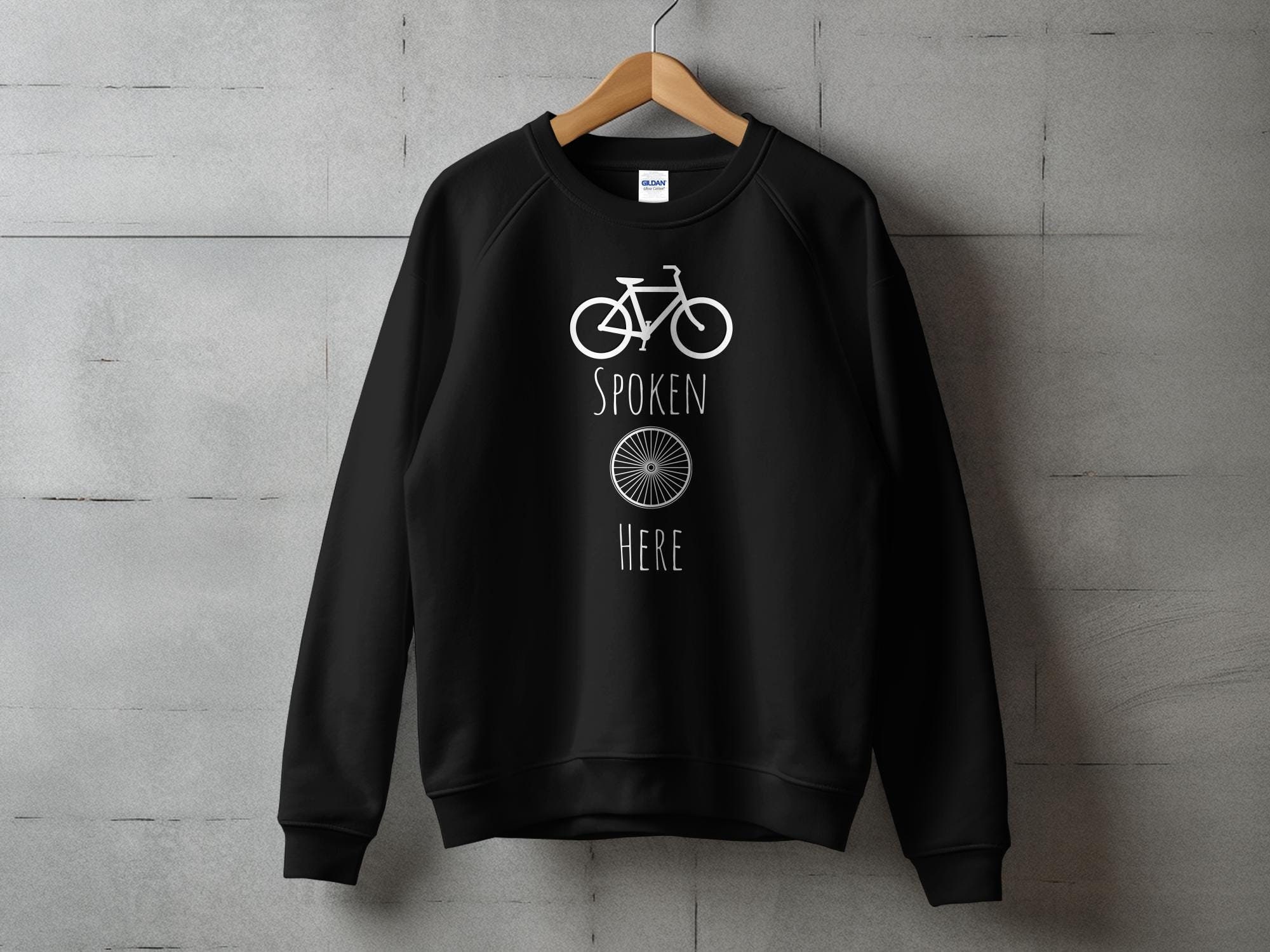 Bike Spoken Here Sweatshirt: Cycling Enthusiast Apparel, Mug, Hoodie, Tote Bag