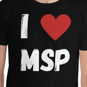 I Love MSP T-Shirt: Minneapolis St. Paul Unisex Cotton Tee