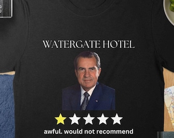 Funny Richard Nixon One Star Review Graphic Cotton Tee - Political Humor