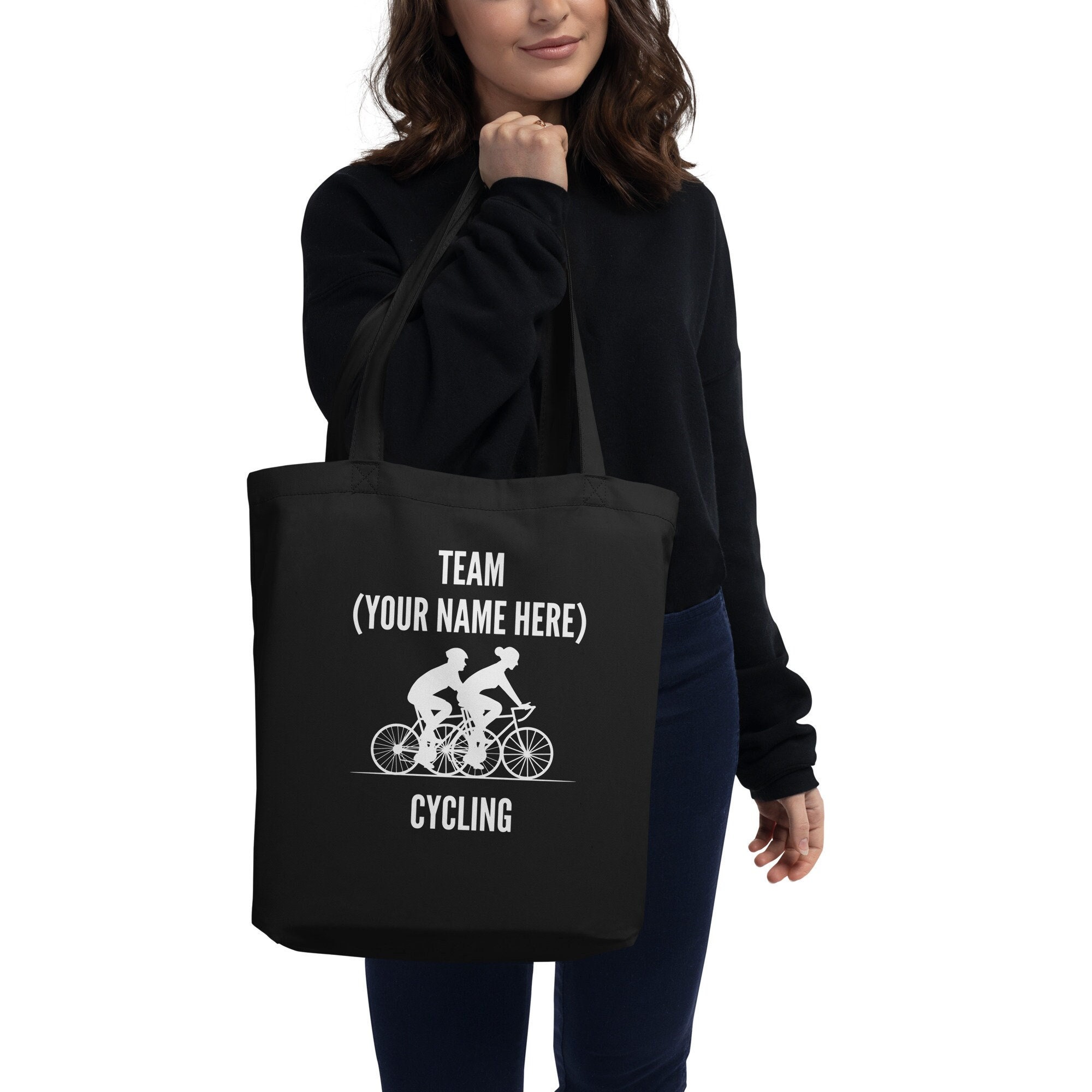 Personalized Team Cycling Tote: Organic Cotton Bike Bag