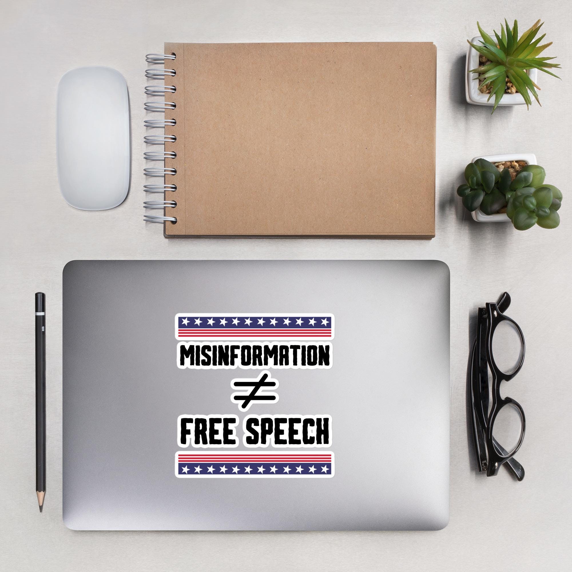 Misinformation is Not Free Speech Sticker - Political Vinyl Decal