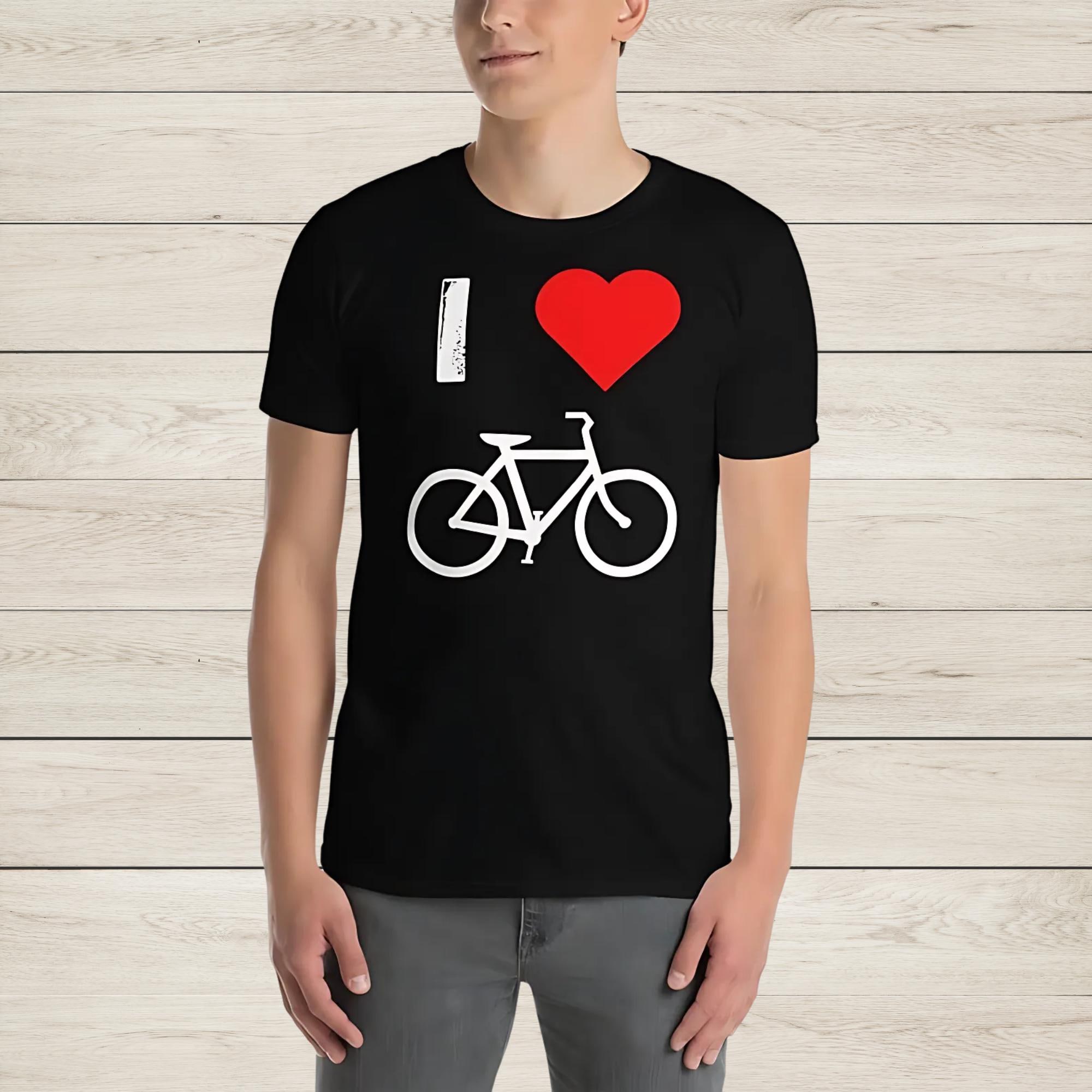 I Love Biking T-Shirt: Unisex Cotton Tee, Cyclist Gift