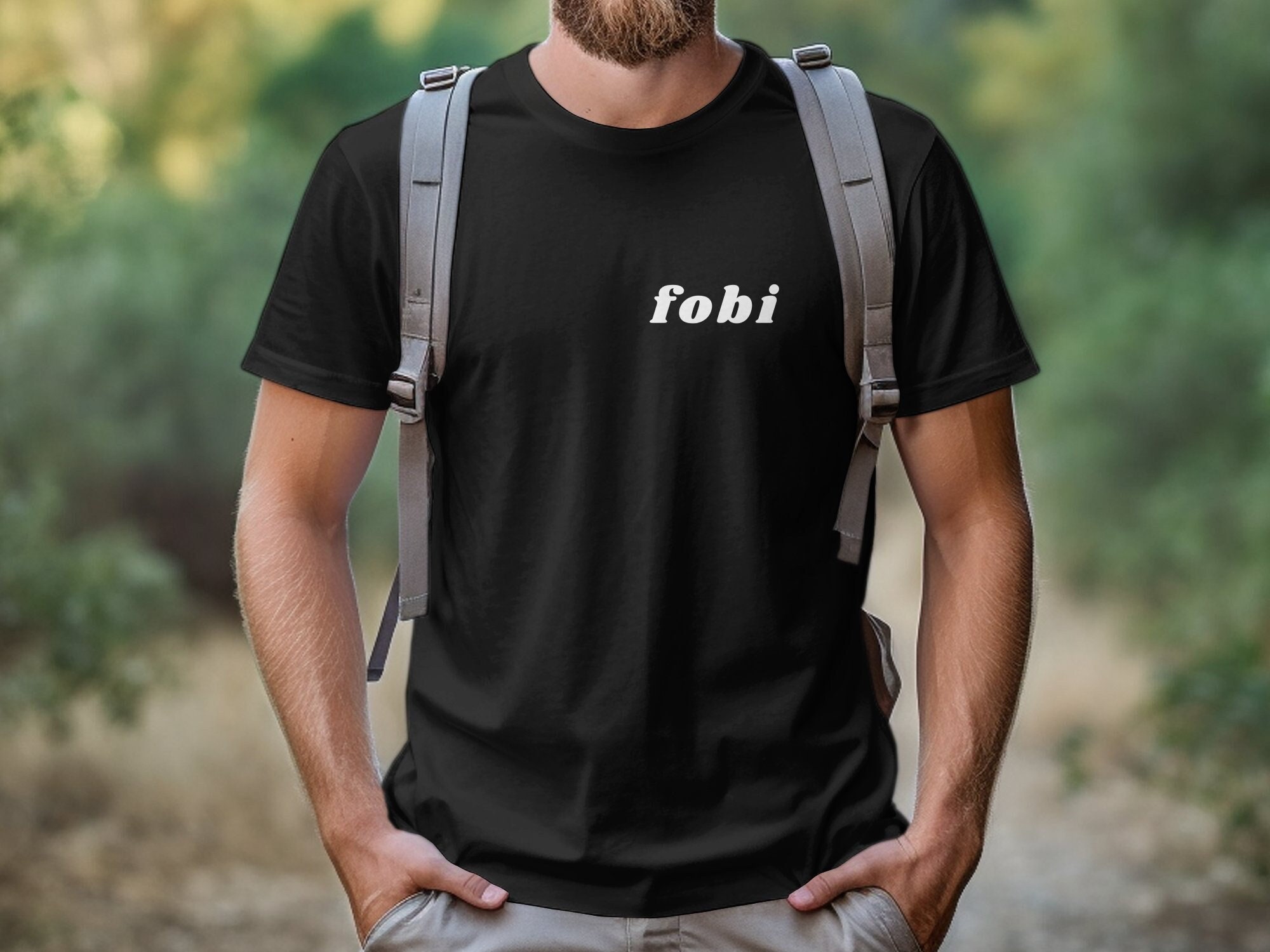 Minimalist FOBI Tee: Unisex Cotton 'Fear of Being Included' Shirt