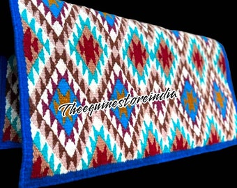 Handgeweefde wol western ranch pad – 34 x 42 custom showpad