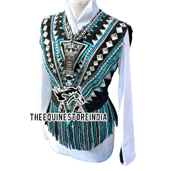 Bling Western Show Vest: Stretch Fabric Showmanship Shirt Combo