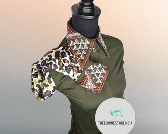 Western showshirt: verfraaid rail showmanship shirt