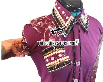 Western wedstrijdshirt (doorzichtig mouwpatroon kan variëren afhankelijk van beschikbaarheid)