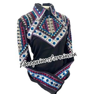 Western Show Jacket, Show Jacket, Showmanship Shirt, Western Show jacket With Matching Pads, Horsemanship Jacket, Show Pad, Western Show Pad