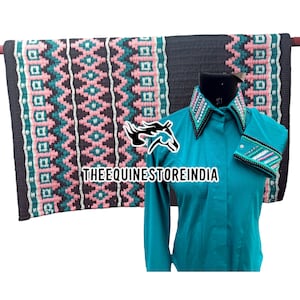 Western Show shirt, Rail shirt , Showmanship Shirt, Western Show shirt With Matching Pads, Horsemanship Jacket, Show Pad, Western Show Pad