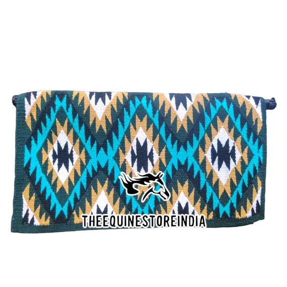 Tapis De Selle Western En Laine Néo-zélandaise - Fait Main D'Inde - 34x42