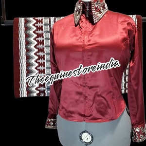 Western Show shirt, Rail shirt , Showmanship Shirt, Western Show shirt With Matching Pads, Horsemanship Jacket, Show Pad, Western Show Pad