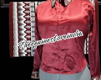 Bling Western Show Shirt: Satin Rail Showmanship Jacket