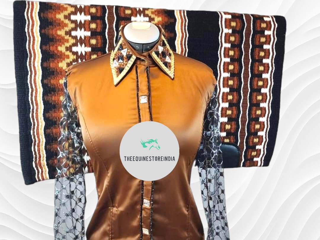 Camicia Western Showman Con Show Pad - Galaxy Leathers Equestrian Modello 10030