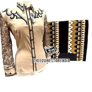 Western Show Shirts - Show shirts - Showmanship Shirts - Combo set (Sheer Sleeve Pattern May Vary Subject To Availability)