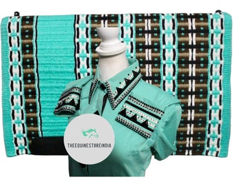 Western Show shirt, Rail shirt , Showmanship Shirt, Western Show shirt With Matching Pads, Horsemanship Jacket, Show Pad, Western Show Pad