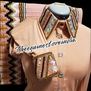Western Show shirt, Rail shirt , Showmanship Shirt, Western Show shirt With Matching Pads, Horsemanship Jacket, Show Pad, Western Show Pad