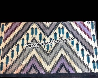 Handgeweven wollen ranch deken – westernzadeldeken, 34 x 42