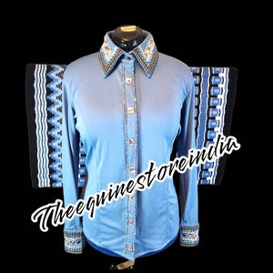 Western Show shirt, Rail shirt , Showmanship Shirt, Western Show shirt With Matching Pads, Horsemanship Jacket, Show Pad, Western Show Pad