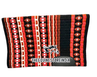 Tapis De Selle Western En Laine De Nouvelle-Zélande, 34x42, Neuf, Fait Main En Inde