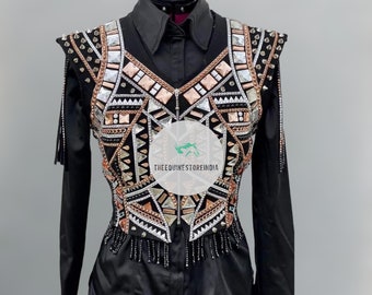Western Show Vests - Show Shirts- Showmanship Vests - Combo set