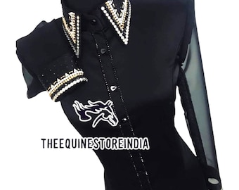Western Show Pleasure Rail Chemise Veste Gilet Vêtements Showmanship Équitation Equilong - France