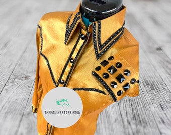 Camicia da spettacolo Western: camicia in raso con perline scintillanti