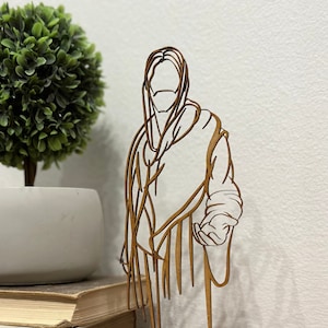 Jesus Art - Christ Centered - Christian Wall Art - Modern - Come Follow Me Gift - Jesus is King - Spiritual Gifts - Reminders of Faith